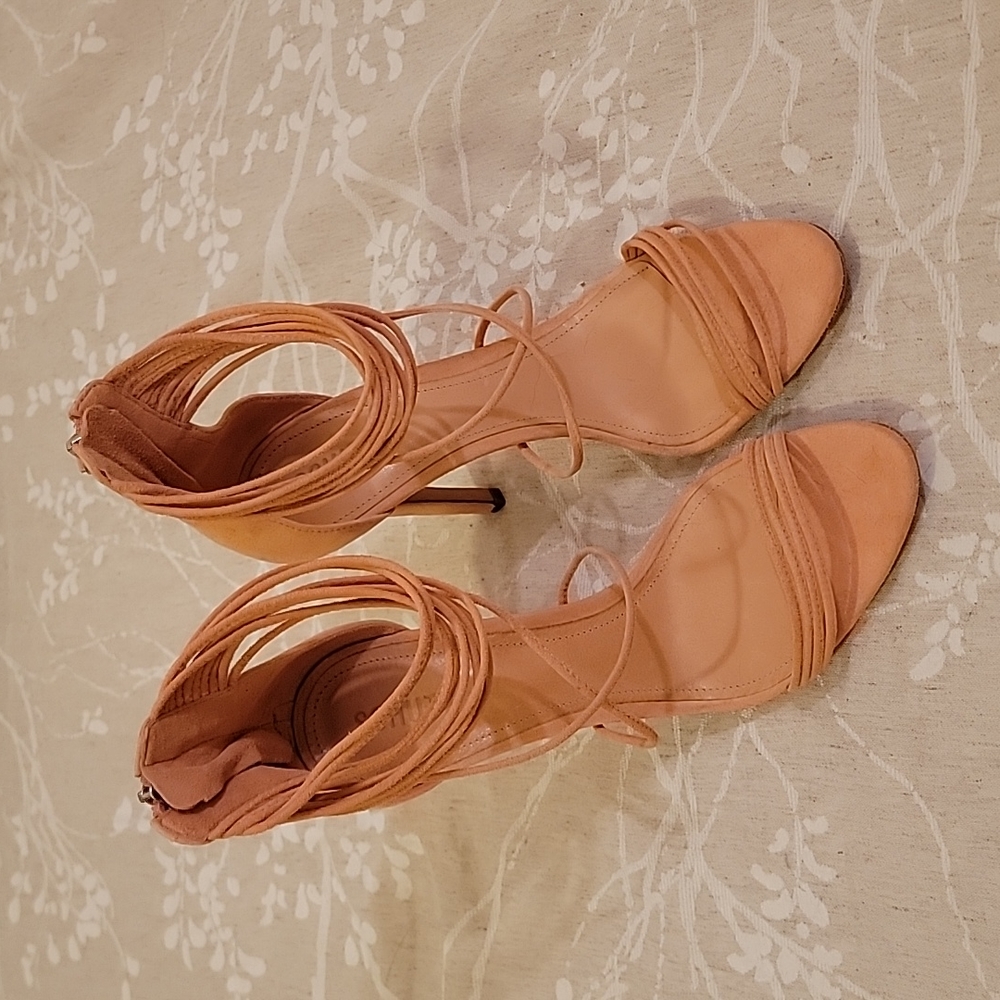 NWOB SCHUTZ Coral Suede String Stilletto Sandals Size: 9.5
